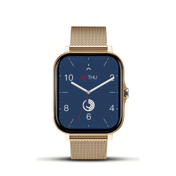 Stylish Thin Design Digital Watch, Gold Color, Compatible iOS and Android, App Controlled