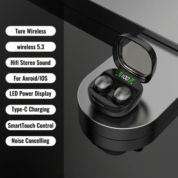 Ultra Thin Sleep Earphones - Long-Lasting HD Stereo Sound, Invisible Earplug Style, Mini Two-Ear Design, Sweat-Resistant for Running and Sleeping, Wireless Micro Earbuds with Clear Audio - Image 2