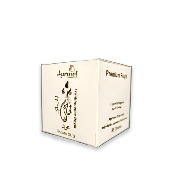 Auraiel Salma Oud Frankincense Royal Incense, Royal Grade Agarwood Infused with Frankincense with Long-Lasting Fragrance, 35grams - Image 3