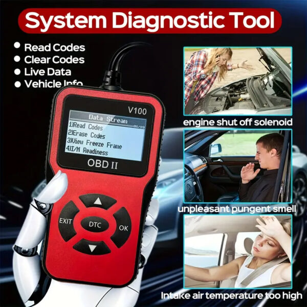 OBD2 Diagnostic Scanner, Advanced Scan Tool, Code Reading, Erasing, Battery Testing, Real-Time Data Streaming, Compatible with All OBD II Vehicles - Image 5