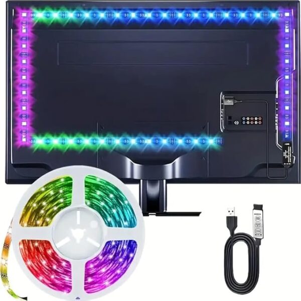 LED Strip Lights Roll RGB Flexible, 3-Key Button Control, Colour-Changing, Dimmable, Waterproof, 305 cm, for Game Room, Halloween, Christmas Decoration - Image 3