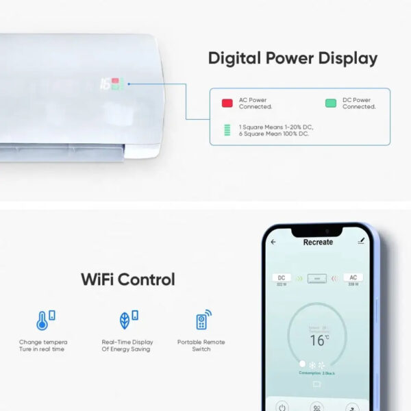 Solar Powered Air Conditioner for Home, Office, Factory, Store with Smart App Wireless Control - Image 3