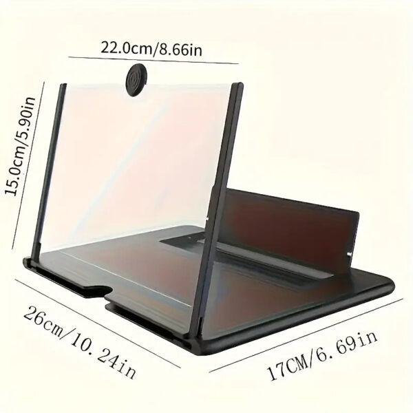 12-Inch Ultra-Slim 3D HD Mobile Screen Magnifier With Pull-Out Projection Stand, Eye Protection Accessory - Image 5