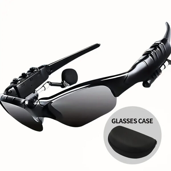 Stylish UV Resistant Sports Wraparound Glasses with Wireless Headphones, Ideal for Outdoor Activities - Image 3