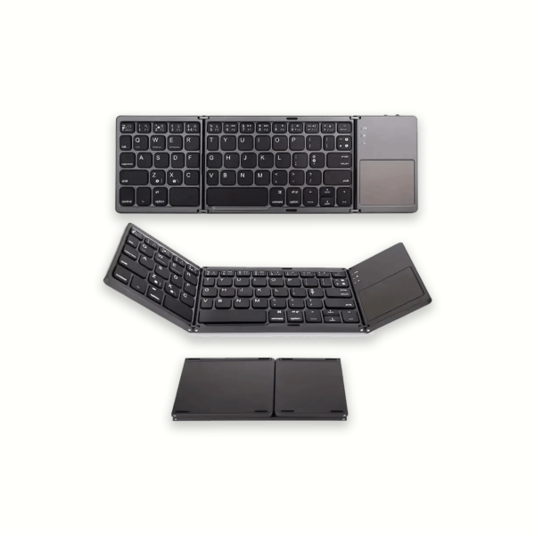 Foldable Portable Keyboard, Frosted Feel Touchpad, Lightweight, IOS Android and Windows Compatible