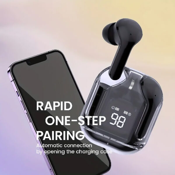 True Wireless Stereo Earbuds, Crystal-Clear Sound, Dual Mic ENC Noise Cancelling, Touch Controls, Long Battery Life, Ergonomic Design, Dual Connection, Digital Battery Display - Image 3