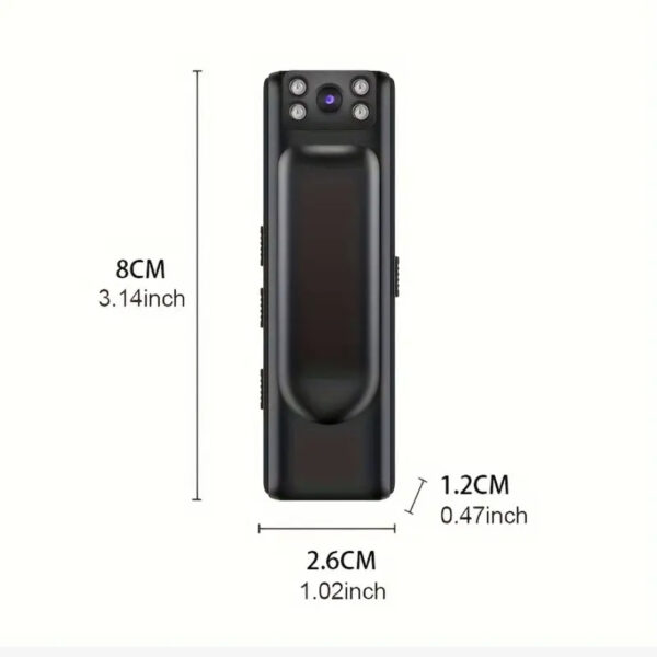 Wearable Action Camera with Night Vision, Portable, USB-Connected, Sports Cam, Outdoor Dashcam - Image 3