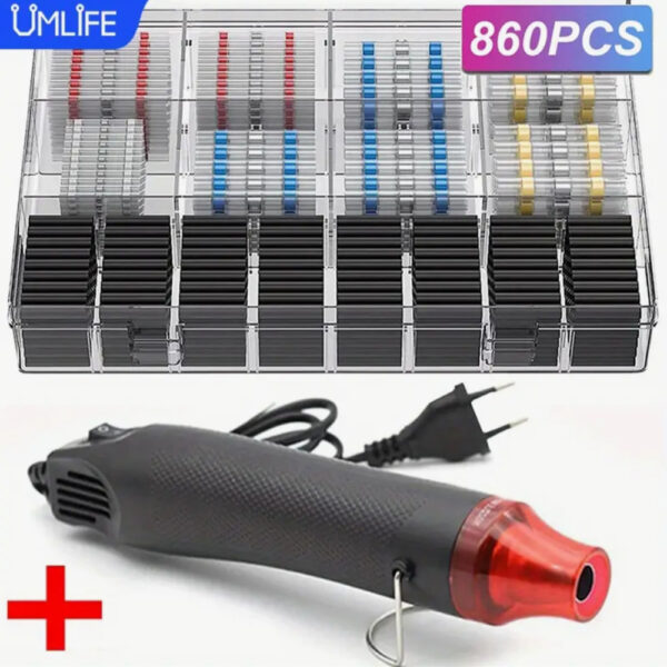 300W Hot Air Heat Gun Kit, with 860 pcs Wire Connectors, Shrink Tubing, Soldering Tool - Image 2