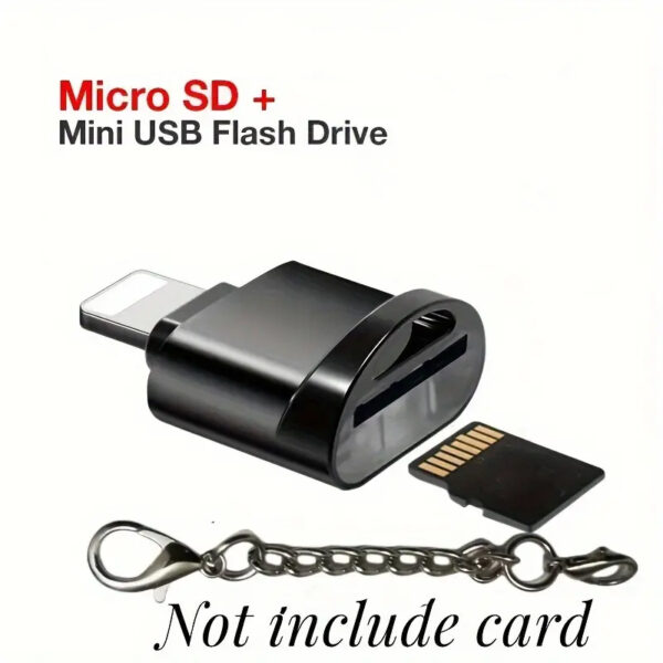 Micro SD Card Reader for iOS 13 Devices, Plug-and-Play OTG Adapter, Memory Expansion - Image 3