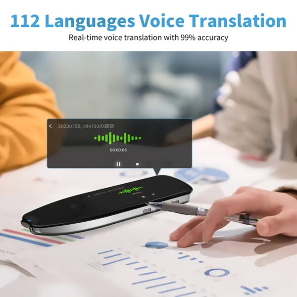 Smart Voice Translator Pen, Real-Time Scan & Translate, Comprehensive Dictionary, Business & Travel, Pen Design