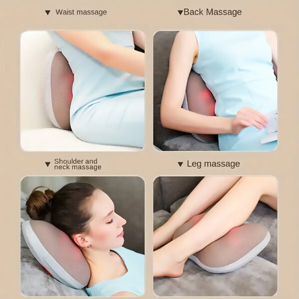 Massage Cushion with 3D Kneading, Heat Massage For Neck, Waist and Back for Ultimate Relaxation Experience - Image 4