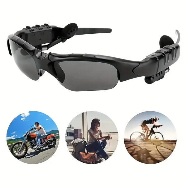 Stylish UV Resistant Sports Wraparound Glasses with Wireless Headphones, Ideal for Outdoor Activities