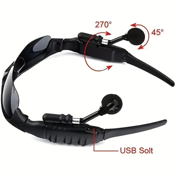 Stylish UV Resistant Sports Wraparound Glasses with Wireless Headphones, Ideal for Outdoor Activities - Image 7