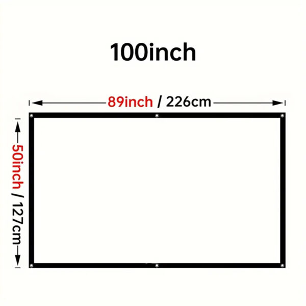 4K 3D Projector Screen, Portable Foldable, for Home Theater, Outdoor/Indoor, 4K Resolution - Image 3