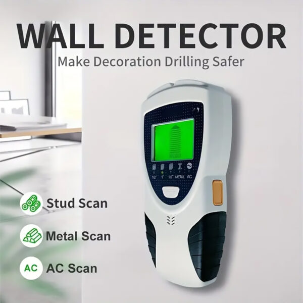 5-in-1 Wall Scanner, Multi detection Stud, Metal, Wire, Wood and Current Detection, Home Renovation Tool