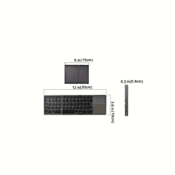 Foldable Portable Keyboard, Frosted Feel Touchpad, Lightweight, IOS Android and Windows Compatible - Image 7