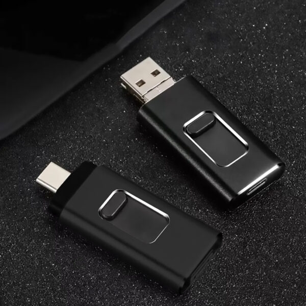 Multi-Port 4 in 1 USB Flash Drive 128GB for Phone Tablet PC, High-Speed Data Transfer, Compatible Android iOS and Windows - Image 4