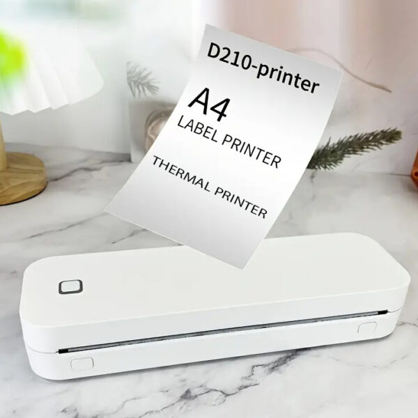 Portable Wireless Thermal Printer Kit, A4 Thermal Copier for Artwork & Documents, Smartphone Compatible, Rechargeable Battery, Includes Thermal Paper Roll, Ideal for Artists & Beginners - Image 3