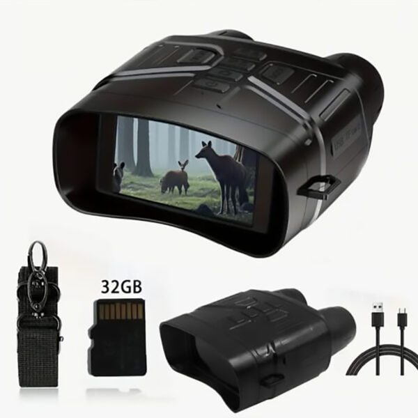 4K Night Vision Binoculars Goggles, 7.62 cm Large Screen, With Memory Card, For Hunting Birdwatch Outdoors - Image 5