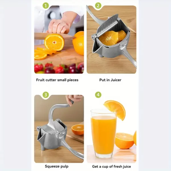 Manual Citrus Juicer, Aluminium Press for Oranges, Lemons and Pomegranates - Image 10