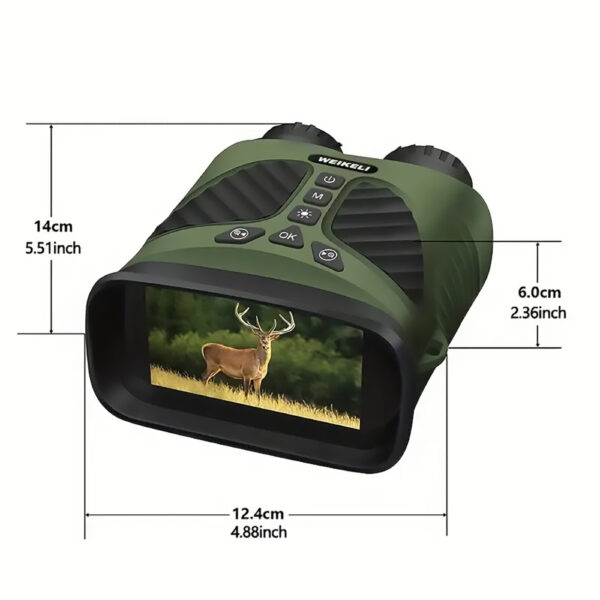 Digital Night Vision Binoculars, 8X Zoom, 25mm Lens, 3-inch IPS Screen, Rechargeable Battery, USB Charging - Image 6